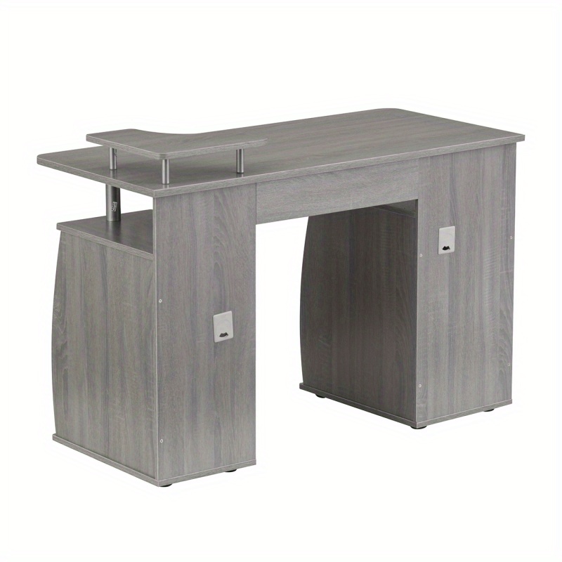   mobili complete computer workstation desk with storage grey details 8