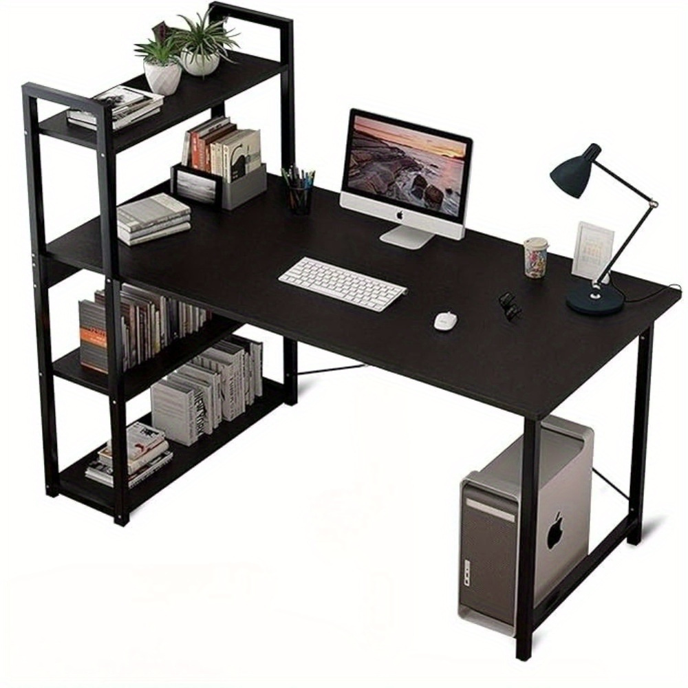 simple computer desktop home simple rental integrated table desk desk bookshelf combination bedroom desk details 0