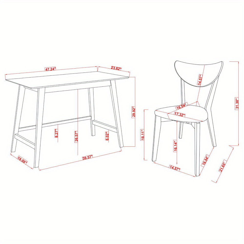 a stylish and functional piece of furniture designed for writing or   or in an office this set typically includes a desk and a coordinating piece details 4