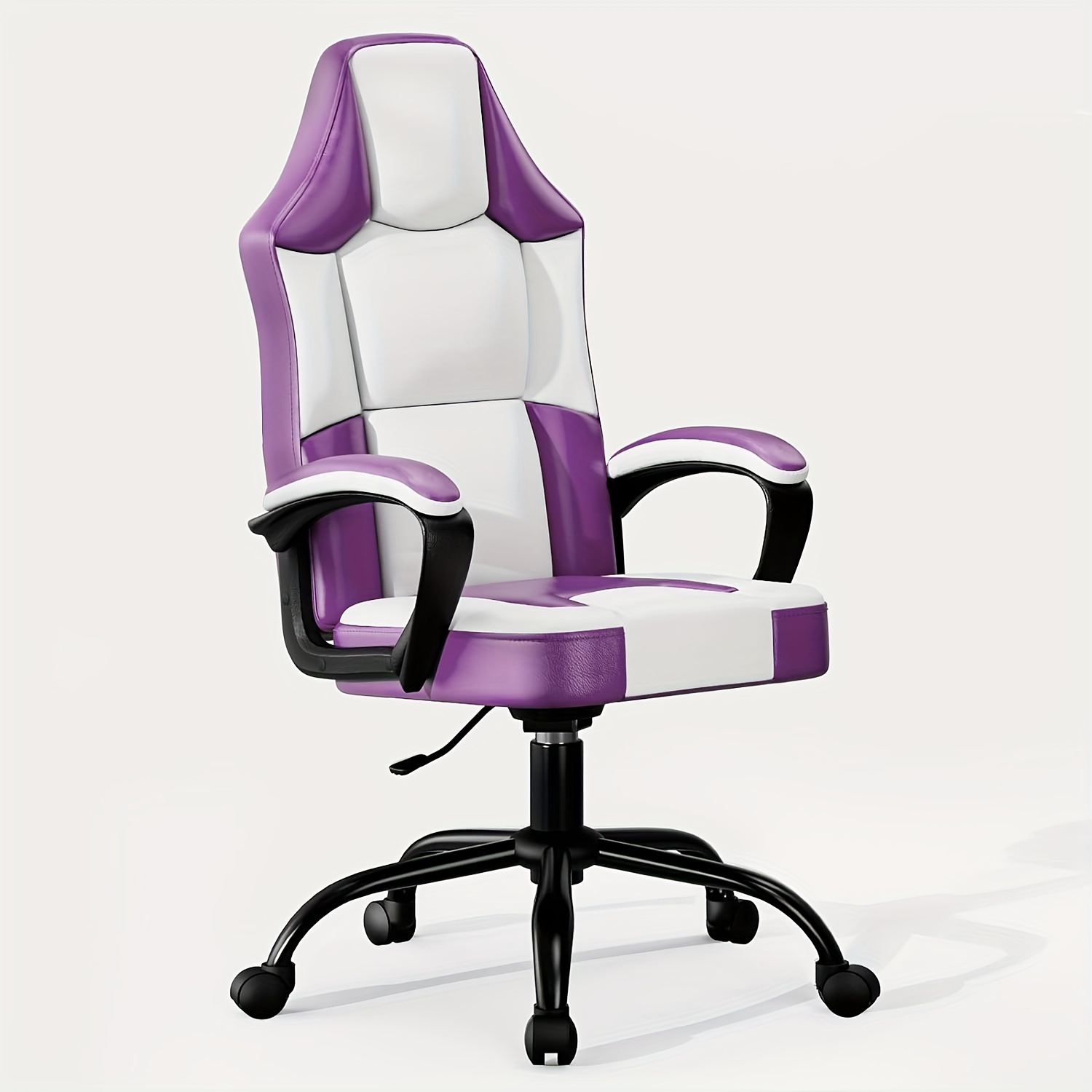 gaming chair office chair pu leather high back adjustable swivel gamer chair big and tall computer chair for adults purple details 2