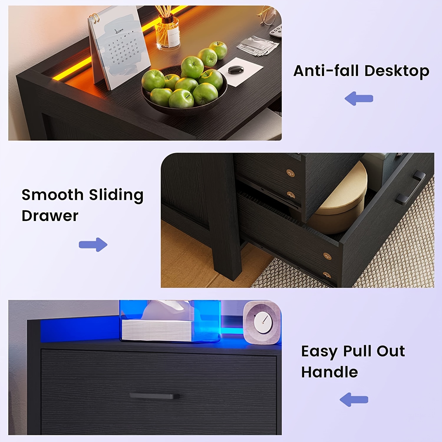 black dresser for bedroom modern chest of drawers with 6 drawers for living room hallway details 1