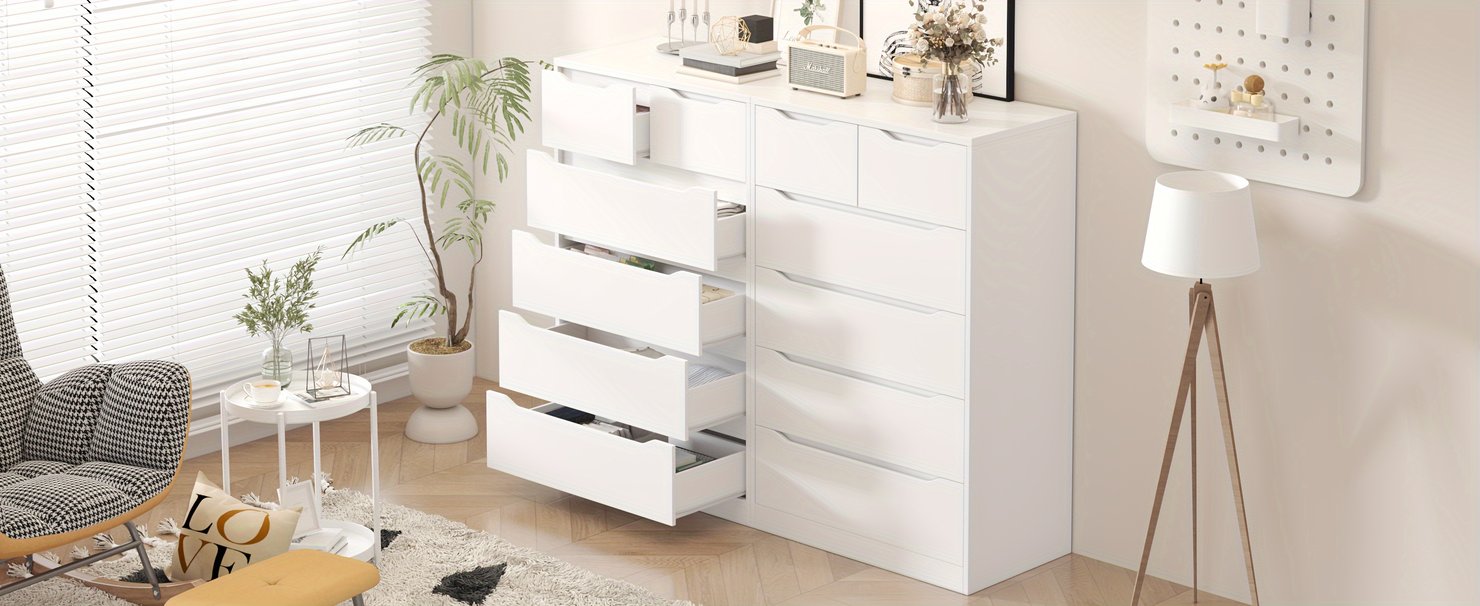 white dresser 6 drawer dresser for bedroom wood dresser with 6 large drawers wooden dressers chests of drawers tall dresser with smooth metal rail for nursery women family details 2