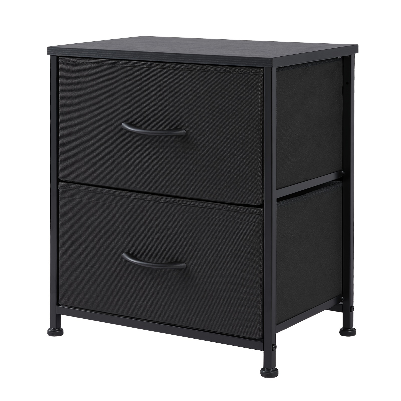 nightstand small dresser with 2 fabric drawers side bedroom end table kids bedside storage furniture for 20 tall night stand for closet entryway college dorm black details 3