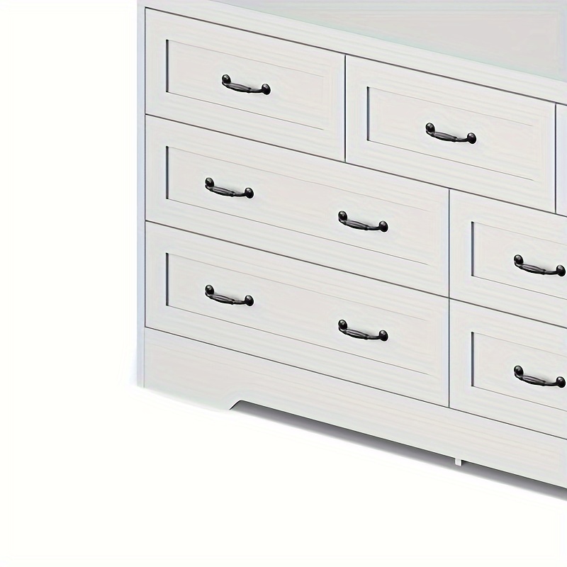 industraedge white 7 drawers dresser vintage double dresser chests of drawers with usb charging station and organizer bag 59 w large storage dresser with metal handles for dressing room hallway entryway details 7